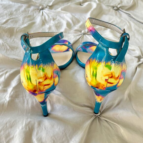 Stuart Weitzman Leather Tie Dye Heels - Picture 6 of 9